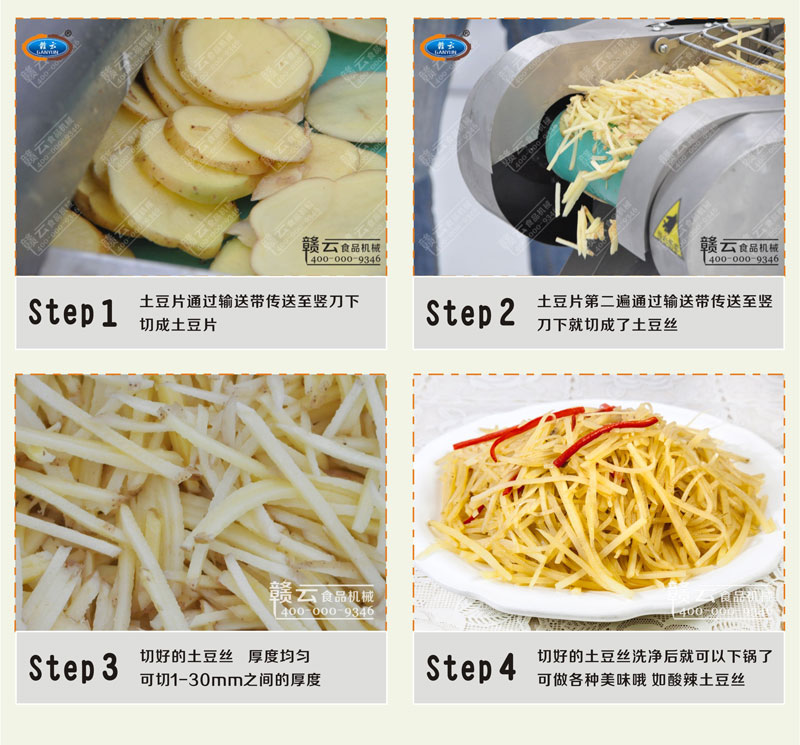 多功能切菜機食堂切菜設(shè)備價格切筍絲機靈芝切片機(圖5)
