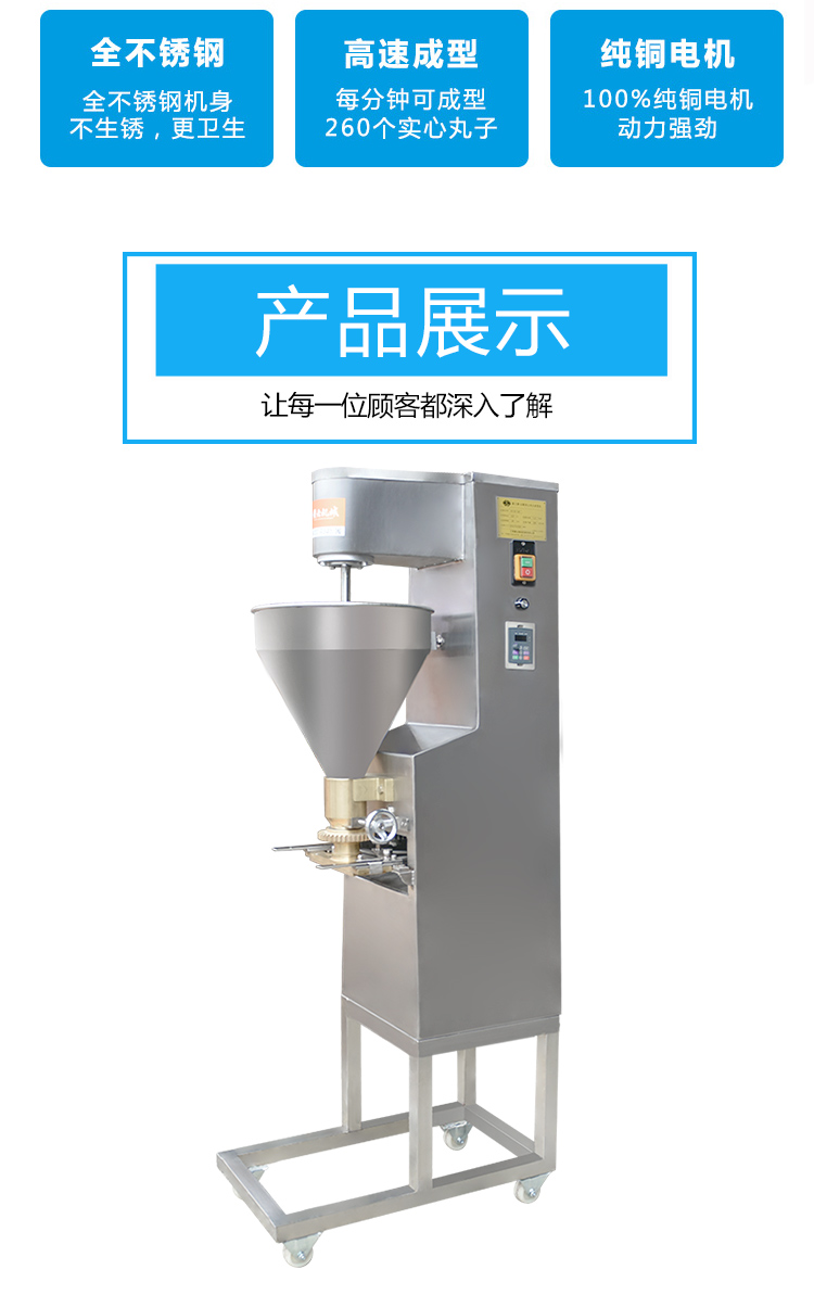 小型變頻調(diào)速魚丸機自動肉丸成型機(圖8)